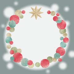 クリスマスのましかく背景素材