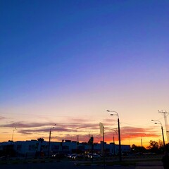 Fototapeta premium sunset in the city