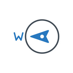 West direction icon