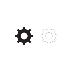 settings icon, gear icon vector