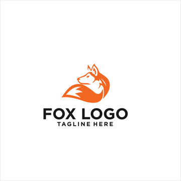 fox logo design icon silhouette