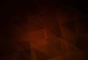 Obraz premium Dark Red vector gradient triangles texture.