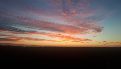 sunset in the sky
