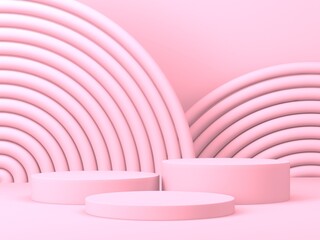 Obraz premium Abstract geometric background. Pink color