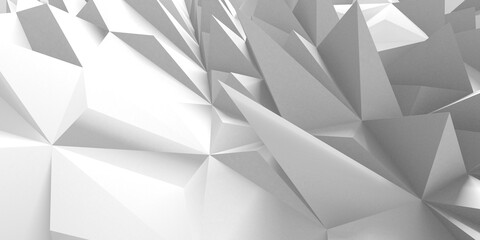 White Geometric Poligon Abstract Background