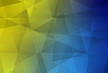 Light Blue, Yellow vector abstract polygonal pattern.