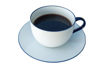 Hot coffee cup isolated on white background. Fresh espresso beverage glass the best start to any morning cut out.