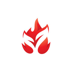 Fire Flame and Negative Space Nature Leaf