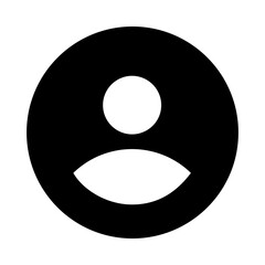 
A user profile icon in trendy vector design 
