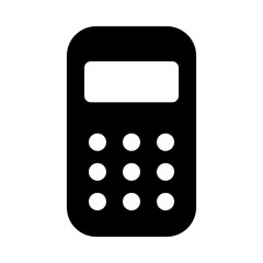 
Adding machine concept, icon of calculator in editable style 
