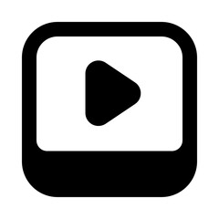 Fototapeta na wymiar Icon design of video player in editable solid style 
