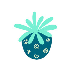 Succulent in a pot.House plant.Vector illustration