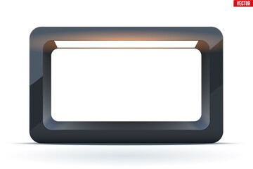 Lightbox with spotlight. Black rectangle for product presentation. Softbox for object shooting. Vector Illustration
