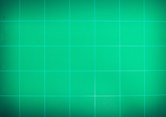Empty green cutting mat background. Top view