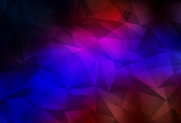 Obraz premium Dark Blue, Red vector polygonal template.