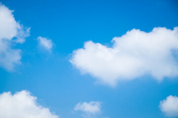 Blue sky background with white clouds for the holidays.
