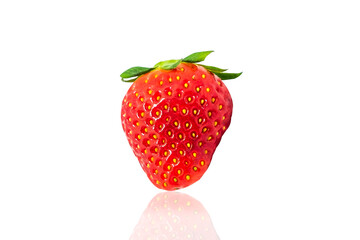 Fresh strawberry isolated on white background.