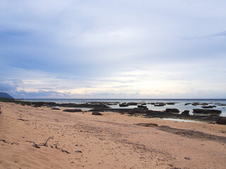 沖縄　久米島の風景　シンリ浜