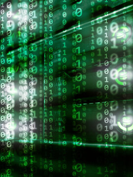 Blue binary code background. computer data transfer concept.