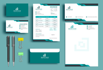 Corporate and Brand Identity Business Stationary premium vector format