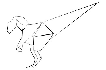 White origami velociraptor © AnnaPa