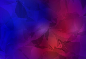 Obraz premium Dark Blue, Red vector backdrop with polygonal shapes.