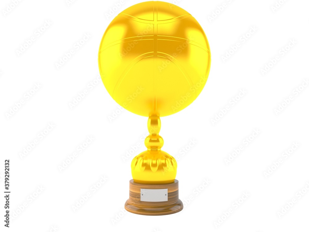 Wall mural Basketball ball trophy