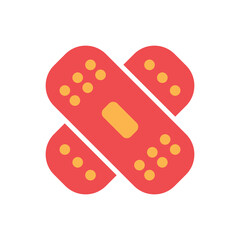 Plaster,Bandage Flat icon Design Vector Template Illustration