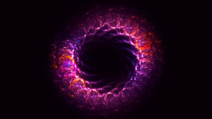 3D rendering abstract multicolor fractal light background