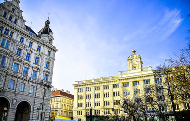 Wien, Austria - View of building in the street