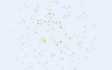 Light Pink, Green vector background with spots.