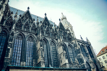 Fototapeta premium Wien, Austria - Stephansdom, St.Stephens Cathedral in Stephansplatz. Details of the architecture and gargoyles