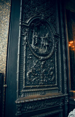 Wien, Austria - The Palais Equitable is situated in the centre of Vienna. Entrance with the statues.