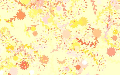 Obraz na płótnie Canvas Light Orange vector natural background with flowers