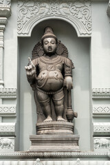Fototapeta na wymiar Statues of Hindu religious deities at Sri Senpaga Vinayagar Temple.