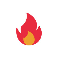 Fire Flat Icon Design Vector Template Illustration