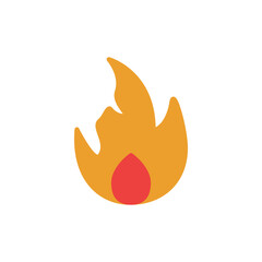 Fire Flat Icon Design Vector Template Illustration