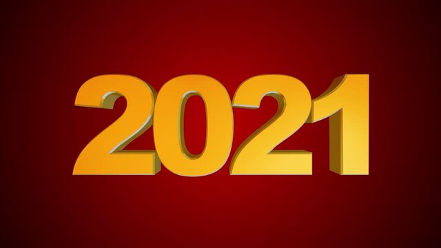 High quality set New Year animation. Text 2020 switches to 2021 . Happy new year concept.  4k UHD  resolution