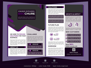 Case study business brochure template A4 size