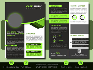 Case study business brochure template A4 size