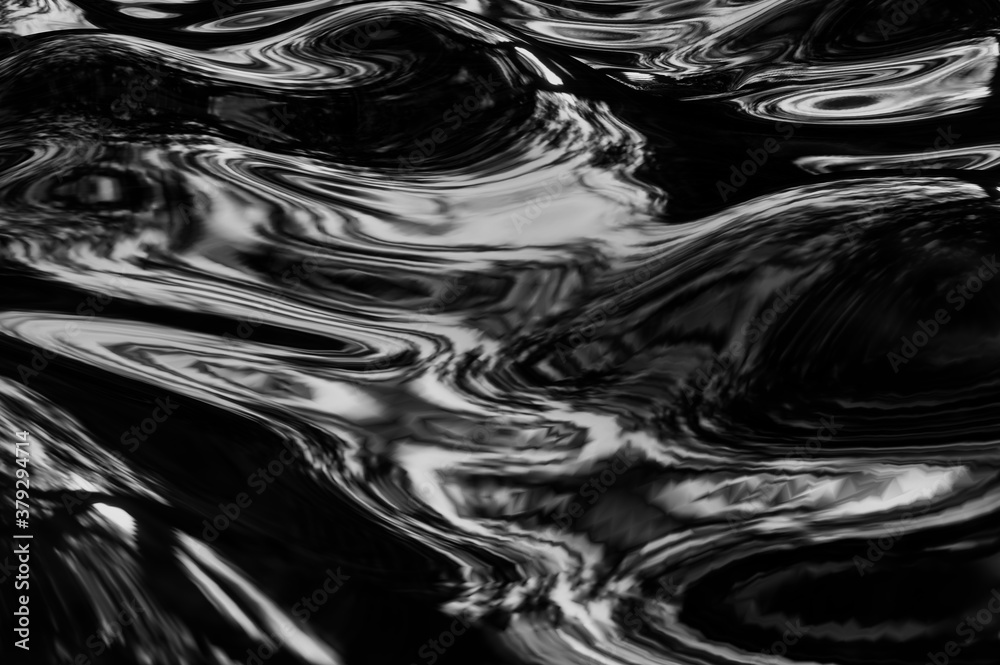 Poster Black surface with reflections black water waves background simple spaces use us contemporary background graphic backdrop
