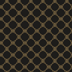 Modern background pattern. Black and gold background image. Seamless geometric pattern, wallpaper texture. Vector graphics