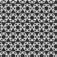 Simple geometric pattern. Black and white colors. Seamless wallpaper texture. Background pattern. Vector image