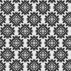 Tile background pattern. Black and white background image. Seamless wallpaper texture. Vector