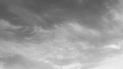 Gray sky with white clouds, beautiful nature as a background