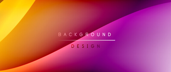 Fluid gradient waves with shadow lines and glowing light effect, modern flowing motion abstract background for cover, placards, poster, banner or flyer