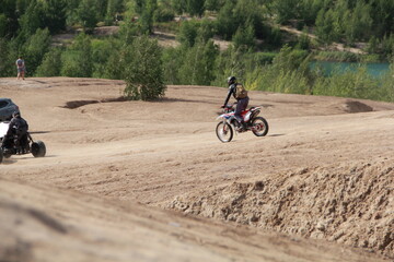 person riding a bike