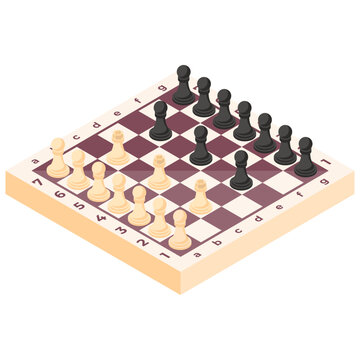 recommend clip art: 
                    A strategic board game, icon of chess game in isometric design
                    