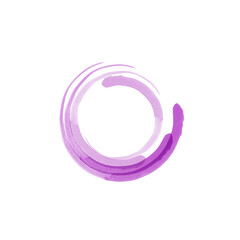 Abstract technology purple watercolor futuristic circles. Stock vector illustration isolated on white background.