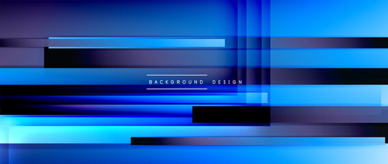 Fototapeta premium Dynamic lines on fluid color gradient. Trendy geometric abstract background for your text, logo or graphics